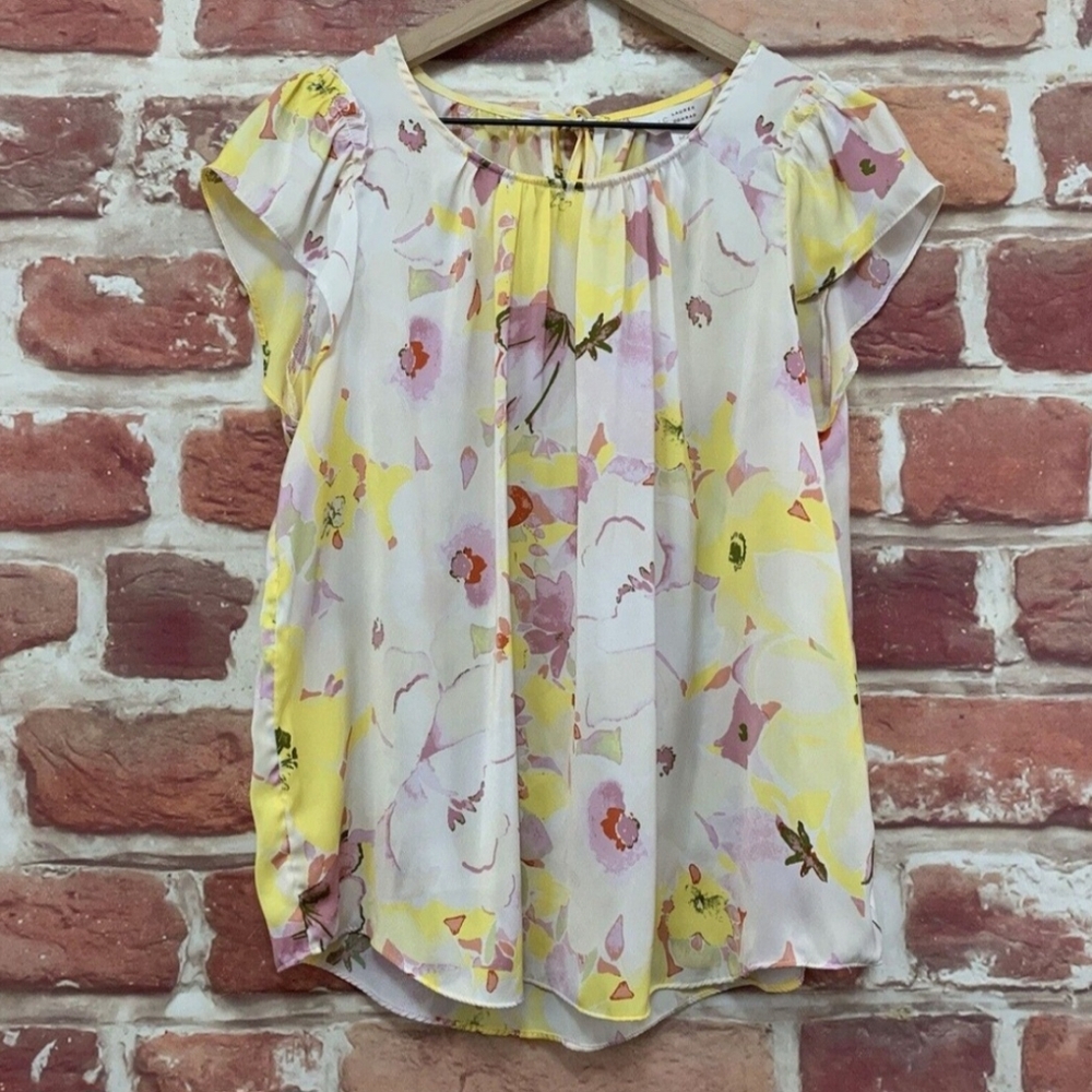 LC Lauren Conrad Floral Top Size Medium